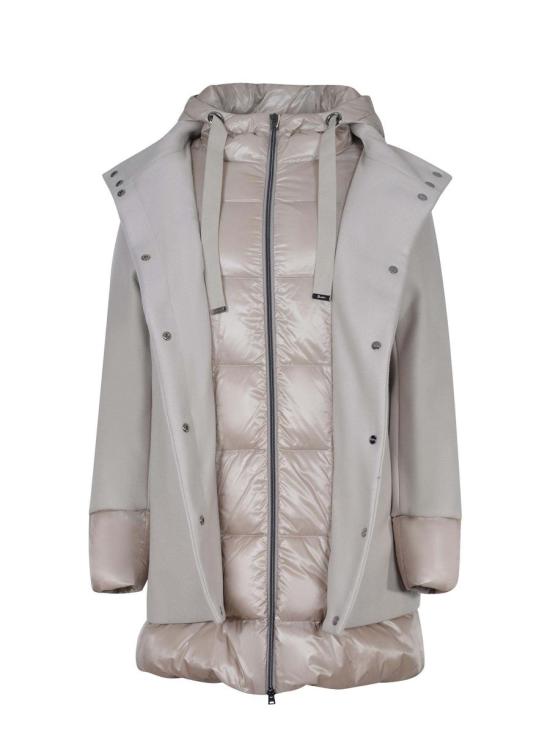 25FW 에르노 에코울 & 나일론 울트라라이트 A-셰이프  PI001966D33344 1985 Beige - HERNO