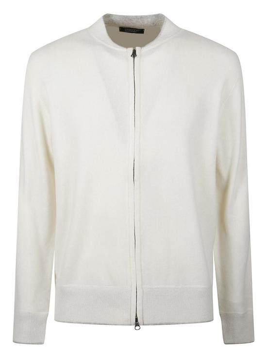 25FW 아라고나 집업 니트 U3206MC WHITE