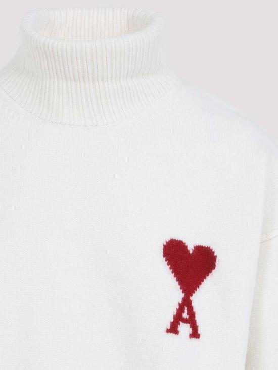  아미 ADC 터틀넥 스웨터 UKS839018154 White - AMI