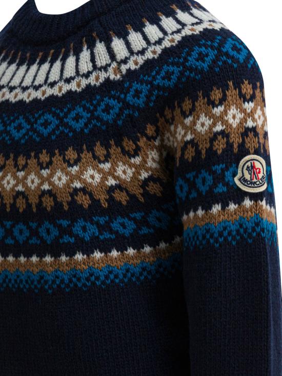 25FW [키즈] 몽클레어 캐시미어 니트 9C00011 M1115778 Blue - MONCLER