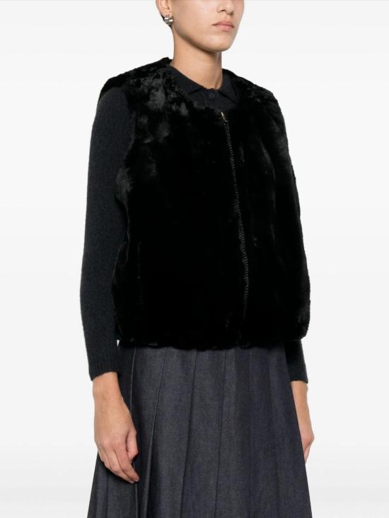  포르테포르테 코트 포르테 포르테 에코 퍼 베스트 블랙 - FORTE FORTE