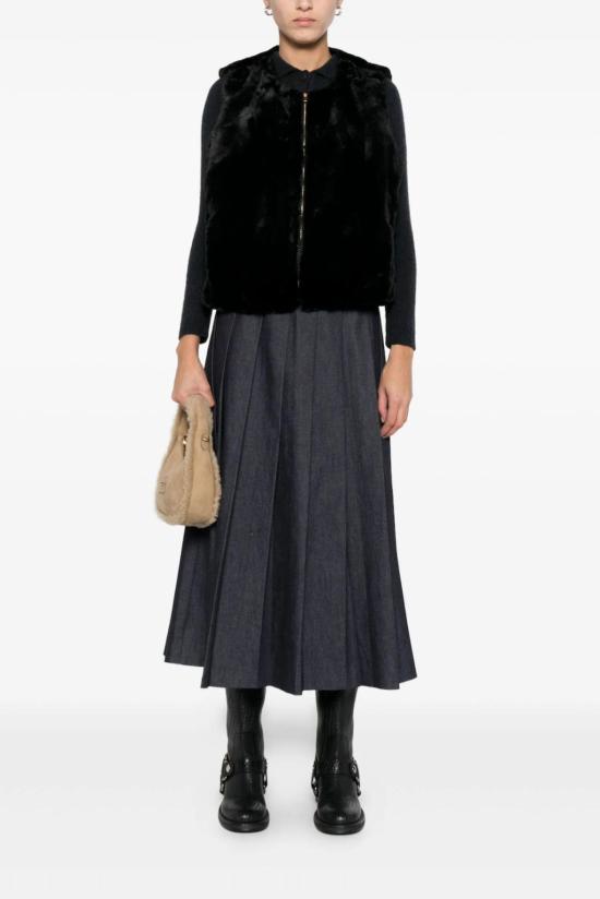  포르테포르테 코트 포르테 포르테 에코 퍼 베스트 블랙