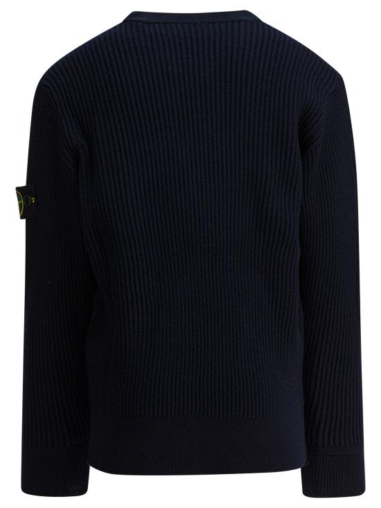 25FW [키즈] 스톤 아일랜드 캐시미어 니트 5100010S0C02V0020 Blue - STONE ISLAND