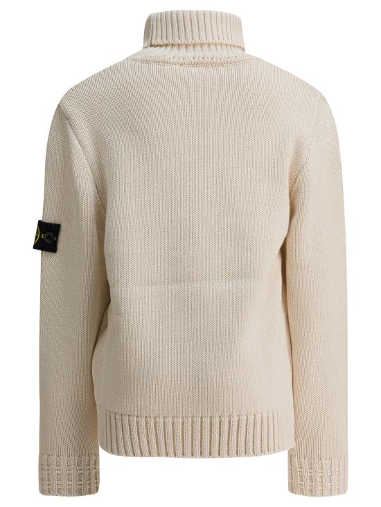 25FW [키즈] 스톤 아일랜드 터틀넥 니트 5100018S01A2V0099 White - STONE ISLAND