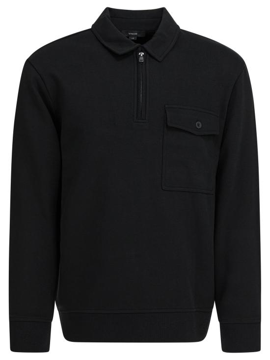 25FW 빈스 폴로 티셔츠 M12779982A001BLK Black