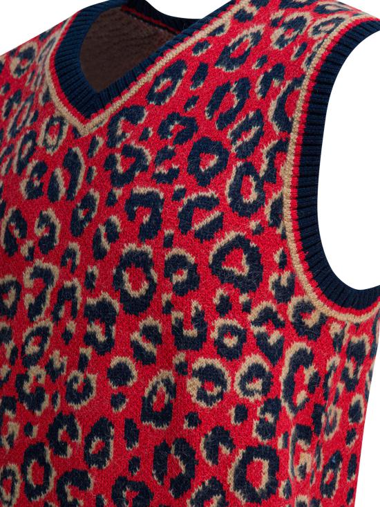 25FW 아디다스 X 웨일즈 보너 자카드 니트 베스트 KD0335CONAVY MAGBEI Red - ADIDAS X WALES BONNER