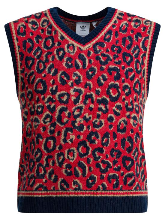 25FW 아디다스 X 웨일즈 보너 자카드 니트 베스트 KD0335CONAVY MAGBEI Red