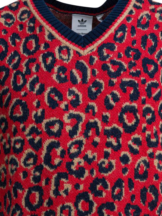 25FW 아디다스 X 웨일즈 보너 자카드 니트 베스트 KD0335CONAVY MAGBEI Red - ADIDAS X WALES BONNER