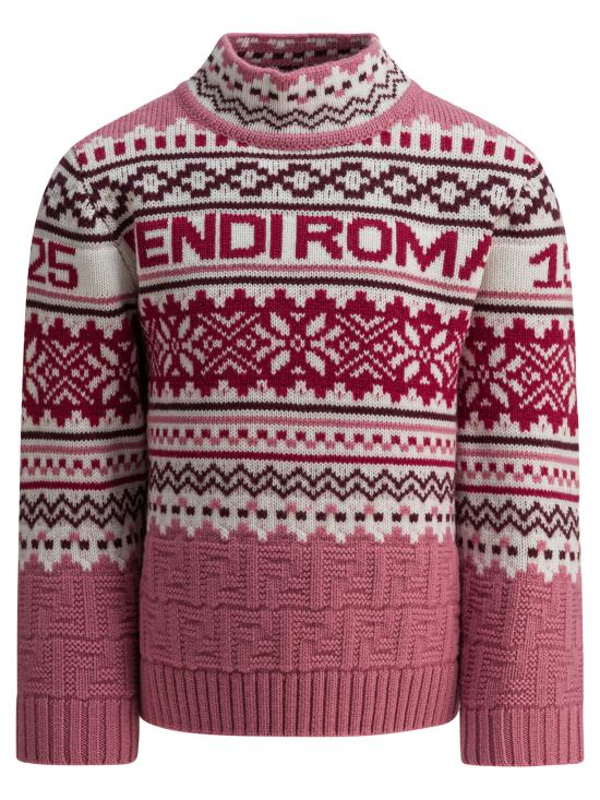 25FW [키즈] 펜디 터틀넥 니트 JFG235AYMSF1T6P Pink