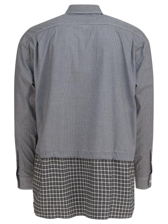 25FW 꼼데가르송 긴팔 셔츠 HP B019 W251 WHITE BLACK Grey - COMME DES GARCONS