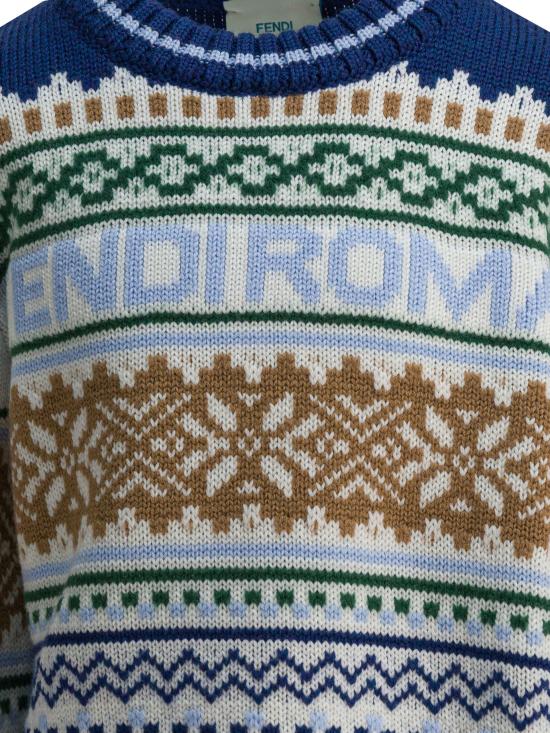 25FW [키즈] 펜디 니트/스웻셔츠 JMG135AYMSF1I11 Blue - FENDI