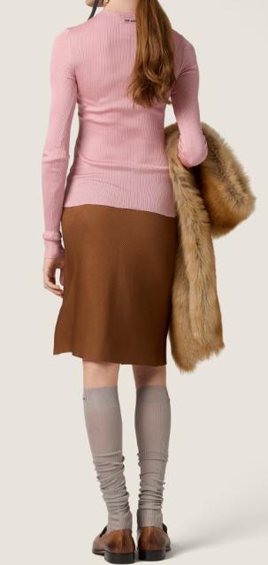 25FW 미우미우 스웨터 MML01BSOOO18BQ F0638 BEGONIA - MIU MIU