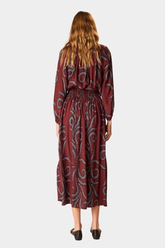  나탈리 마틴 롱 스커트 벨라 스커트 페더 보르도 - NATALIE MARTIN