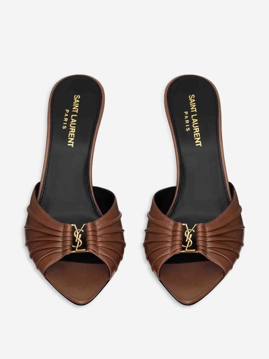 25FW 생로랑 샌들 819075AADF0 2603AESTHETIC BROWN Brown - SAINT LAURENT