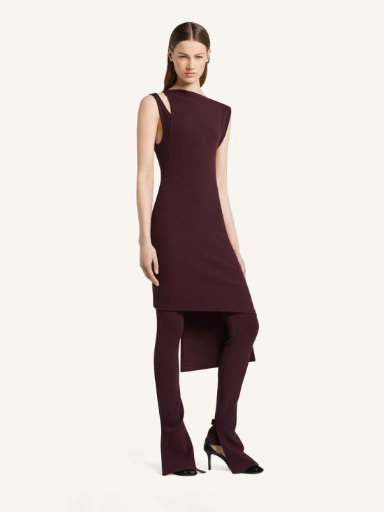 25FW 쿠레쥬 미디 원피스 425MRO720FI0001 4010BURGUNDY Red - COURREGES