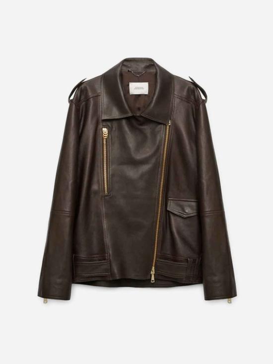 25FW 도로시 슈마허 가죽 자켓 253 244112 799BlackChoc Brown