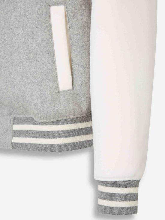 25FW 발망 봄버 자켓 FH0TFA71MH95 YHVYHV GRIS CLAIR BLANC GREY - BALMAIN