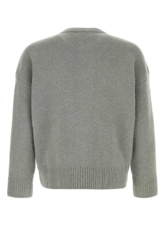 25FW 아미 ADC 하트 인타르시아 알파카 니트 가디건 UKC366KN0135 058 GREY - AMI