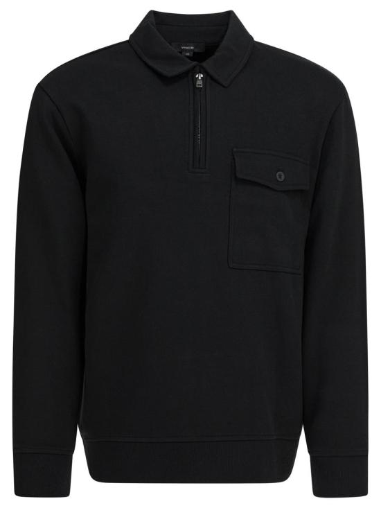 25FW 빈스 긴팔 셔츠 M12779982A001BLK Black