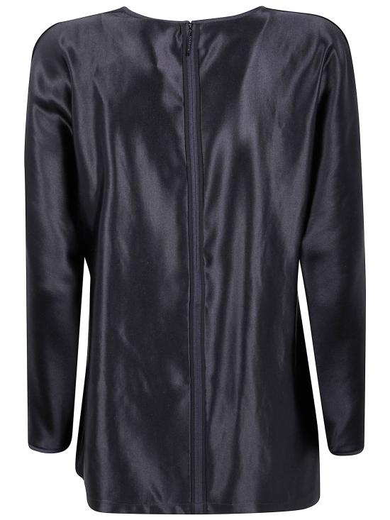25FW 조르지오 아르마니 블라우스 GW001580 TE15808 UC001 BLACK - GIORGIO ARMANI