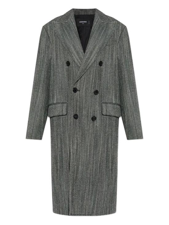 25FW 디스퀘어드2 코트 S71AA0472 D35328 001F WHITE BLACK - DSQUARED2