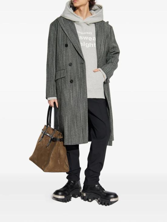 25FW 디스퀘어드2 코트 S71AA0472 D35328 001F WHITE BLACK - DSQUARED2