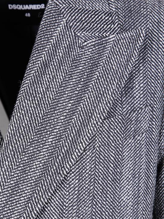 25FW 디스퀘어드2 코트 S71AA0472 D35328 001F WHITE BLACK - DSQUARED2