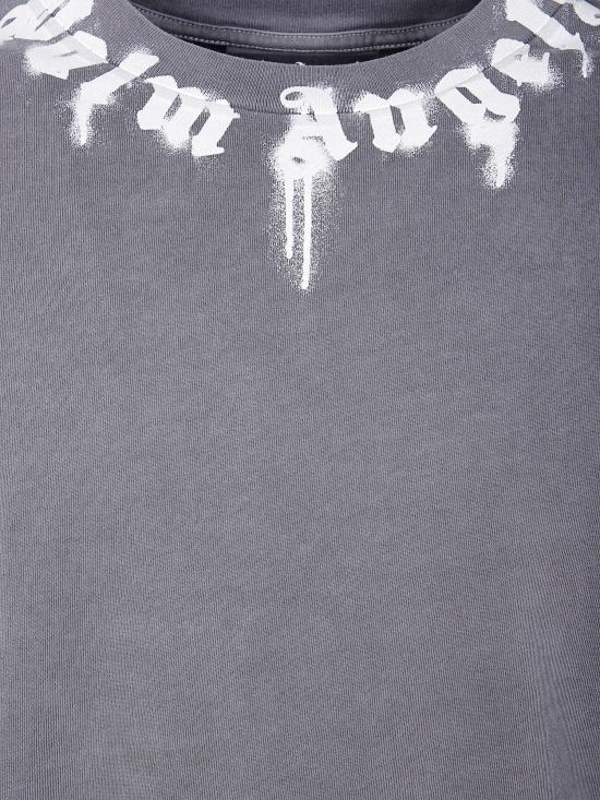 25FW 팜앤젤스 반팔 티셔츠 PMAA109F25JER009 0703 DARK GREY - PALM ANGELS