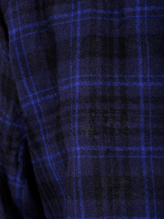 25FW 다니엘라 그레지스 블라우스 CA26I W364 097 10 6 BLUE BLACK CHINA TARTAN - DANIELA GREGIS
