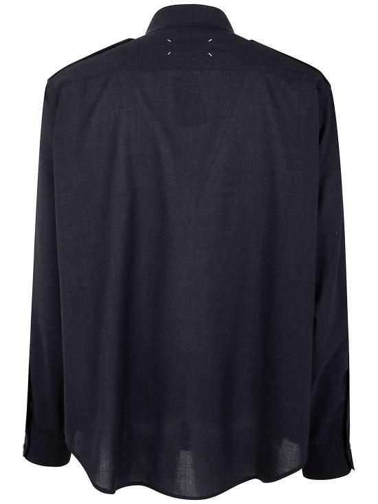 25FW 마르지엘라 플랩 패치 포켓 롱 슬리브 셔츠 S50DT0059 M35524 855M CHARCOAL - MAISON MARGIELA