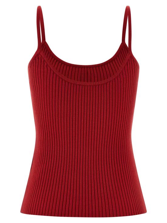 25FW 쿠레쥬 탑 PERMDE012FI00014034 Red - COURREGES