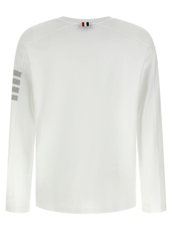 25FW 톰브라운 긴팔 티셔츠 MJS245A07323100 White - THOM BROWNE