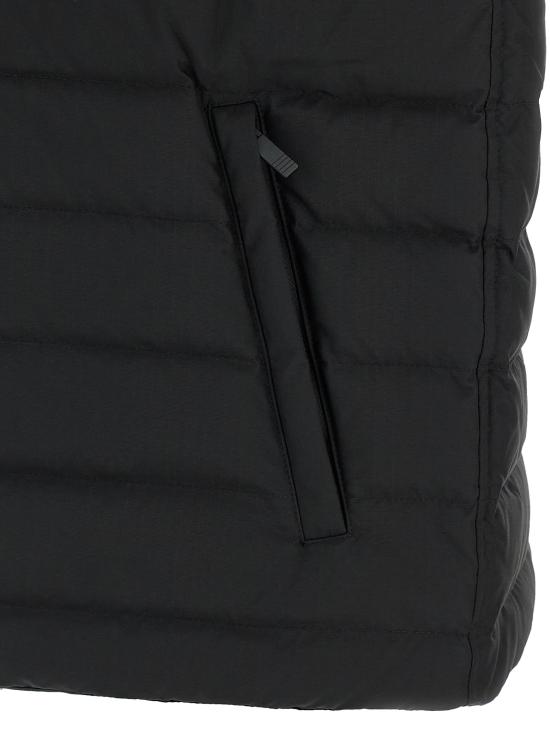 25FW 톰브라운 샤이니 립스탑 라이트웨이트 다운 필 4-바 베스트 MVD036XF1095001 White Black - THOM BROWNE