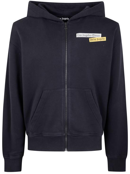 25FW 팜앤젤스 후드 티셔츠 PMBE029F25FLE001 1003 BLACK OFF WHITE - PALM ANGELS