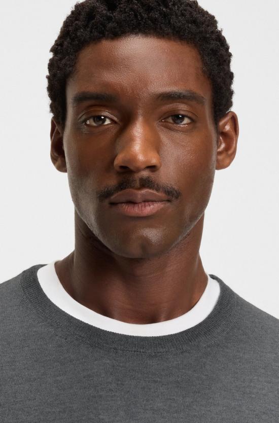 25FW 보스 스웨터 50468239 10241501 01 030 Medium grey - BOSS