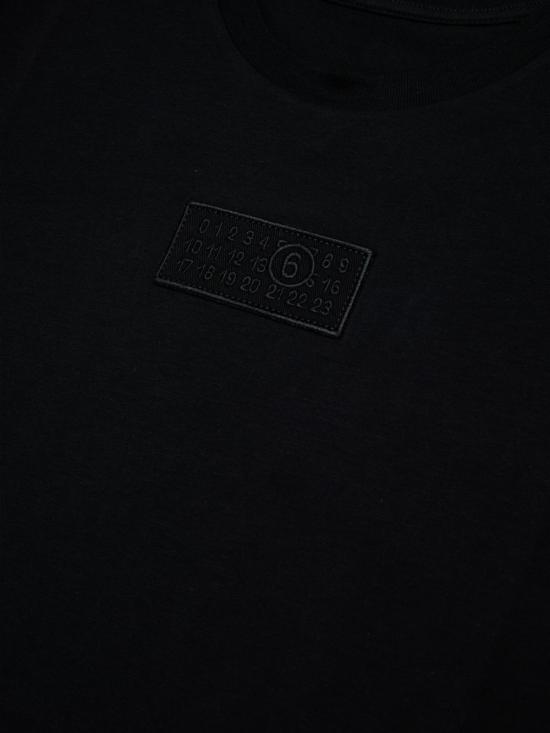 25FW [키즈] MM6 메종마르지엘라 티셔츠 M60906MM04I M6900 Black - MM6 MAISON MARGIELA