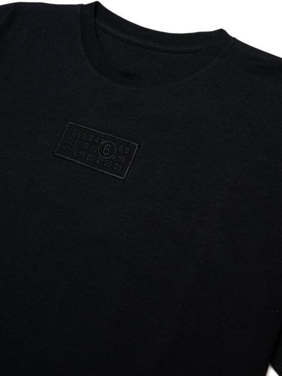 25FW [키즈] MM6 메종마르지엘라 티셔츠 M60906MM04I M6900 Black - MM6 MAISON MARGIELA