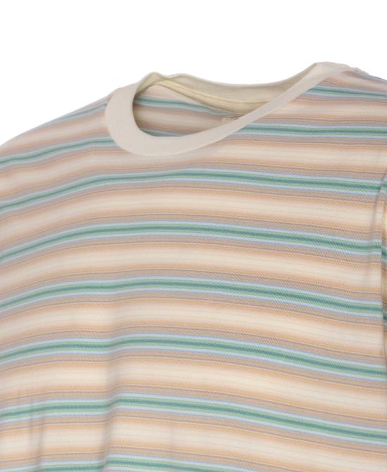 25FW 오라리 반팔 티셔츠 A25AT02GJ FADE BLUE STRIPE MultiColour - AURALEE