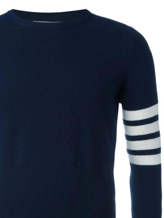 25FW 톰브라운 스웨터 MKAS01A 00011415 Blue - THOM BROWNE