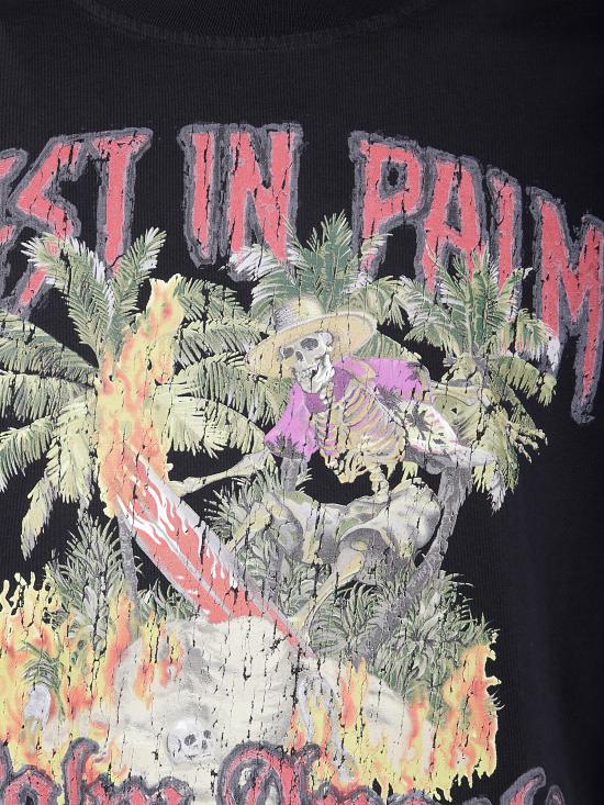 25FW 팜앤젤스 반팔 티셔츠 PMAA10DF25JER006 1084 BLACK MU - PALM ANGELS