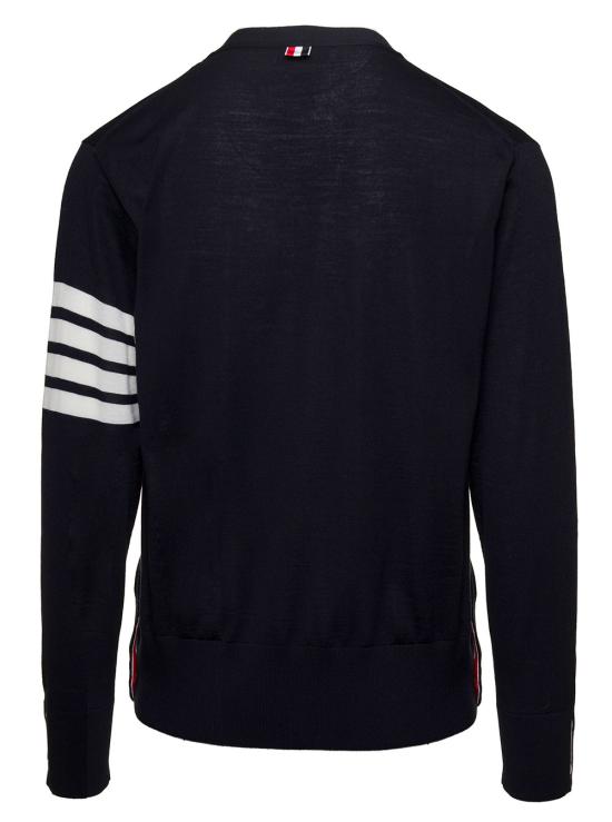 26SS 톰브라운 4바 서스테이너블 파인 메리노 울 클래식 가디건 MKC002AY1014415 Blu - THOM BROWNE