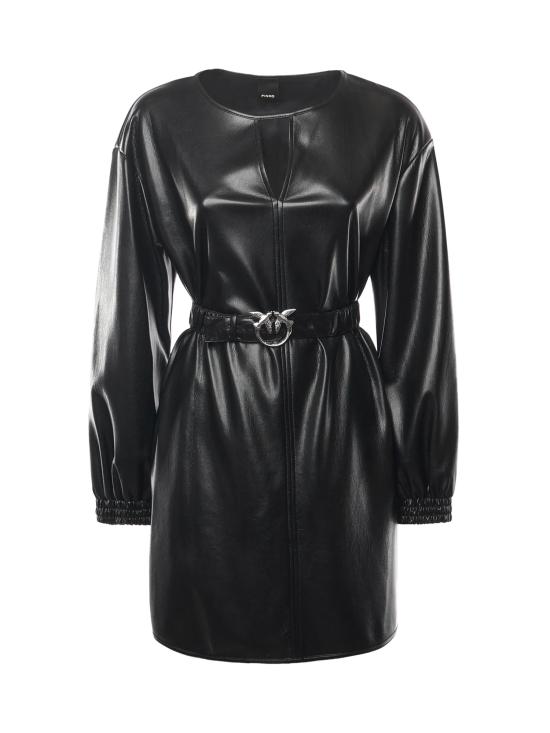 25FW 핑코 미디 원피스 105587 A2P4Z99 Black