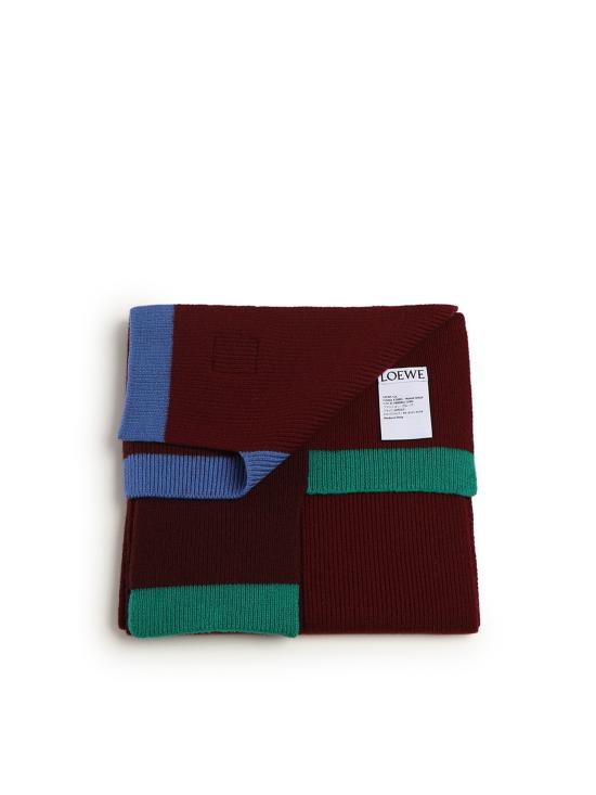 25FW 로에베 머플러/스카프 FSA8S3SK01 6654 GREEN RED MULTICOLOR - LOEWE