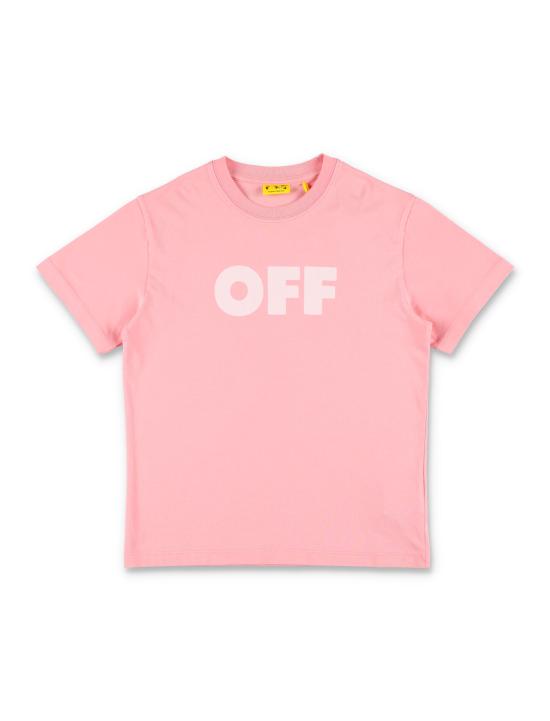 25SS [키즈] 오프화이트 티셔츠 OGAA001S25JER002 303C Pink soft