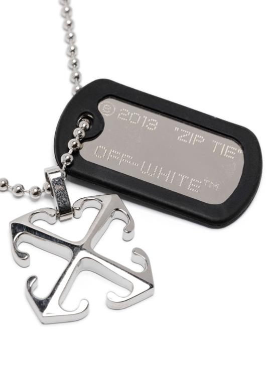 25FW 오프화이트 네크리스 OMOB15CC99MET001 7210 SILVER B - OFF WHITE