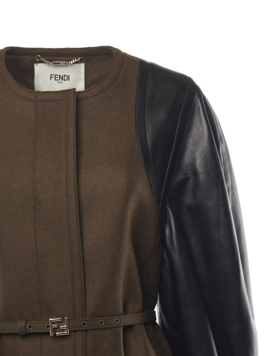 25FW 펜디 코트 FF6150 AJ0KF1T6G Green - FENDI