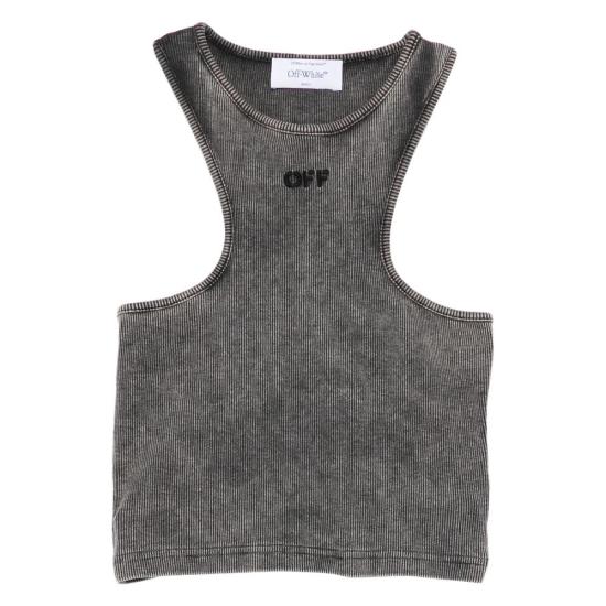 25FW 오프화이트 긴팔 티셔츠 OWAD086F25JER001 1310 MARBLE BLA