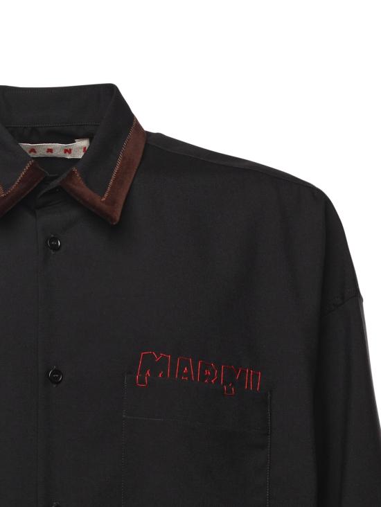 25FW 마르니 셔츠 CUMU0061Q1 TW83900N99 Black - MARNI