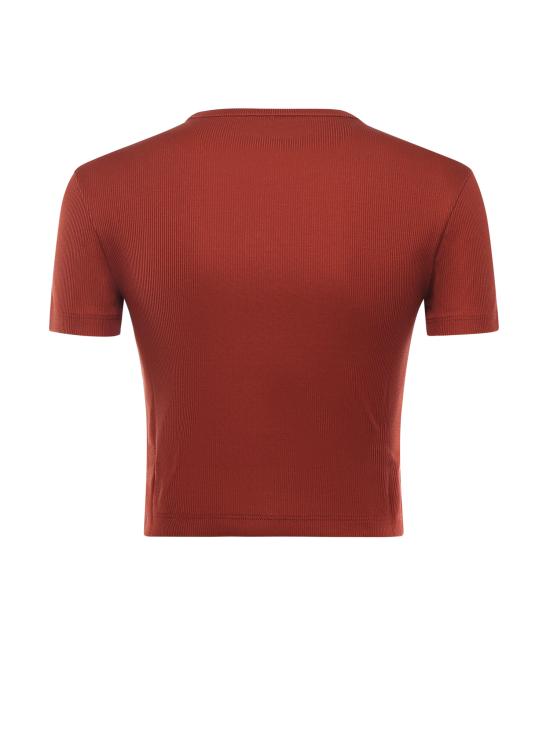 25FW 펜디 긴팔 티셔츠 FS8110 ANQMF1T6K Brown - FENDI