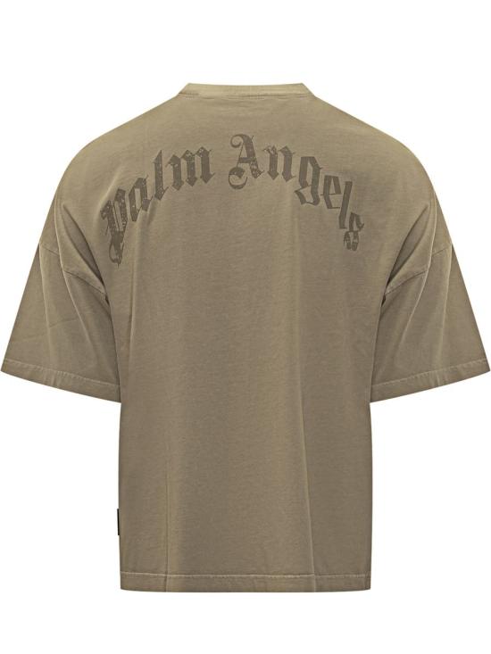 25FW 팜앤젤스 반팔 티셔츠 PMAA10HF25JER001 5852 Army green - PALM ANGELS